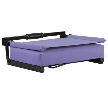 500 lb. Rated Lightweight Stadium Chair with Handle & Ultra-Padded Seat, Purple
