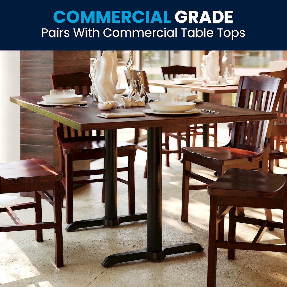 5'' x 22'' Restaurant Table T-Base with 3'' Dia. Table Height Column