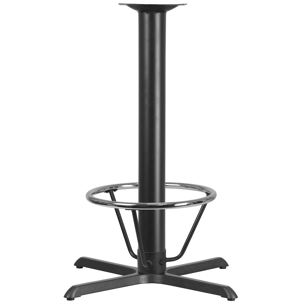 33'' x 33'' Restaurant Table X-Base with 4'' Dia. Bar Height Column