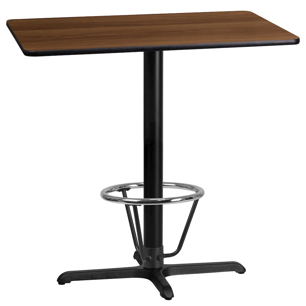 24'' x 42'' Walnut Table Top with 23.5'' x 29.5'' Bar Height