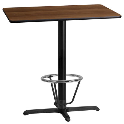 24'' x 42'' Walnut Table Top with 23.5'' x 29.5'' Bar Height