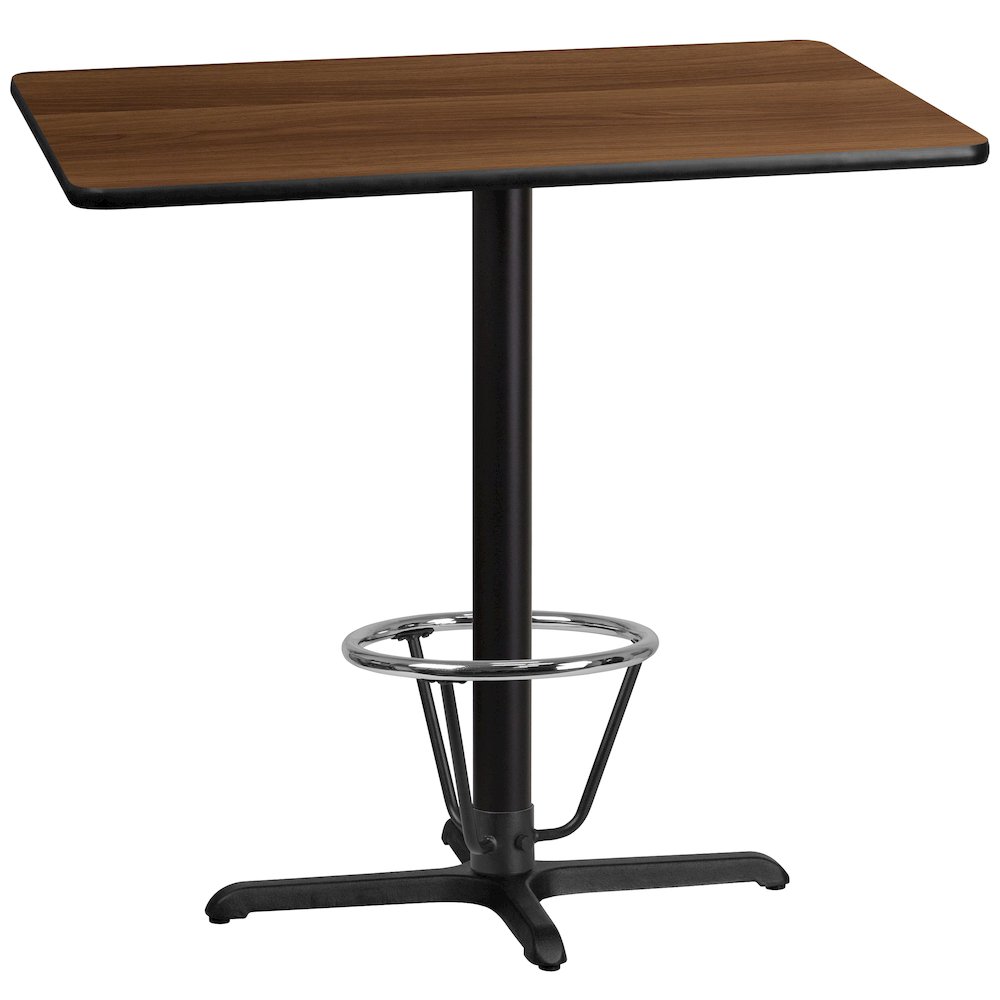 30'' x 42'' Walnut Table Top with 23.5'' x 29.5'' Bar Height
