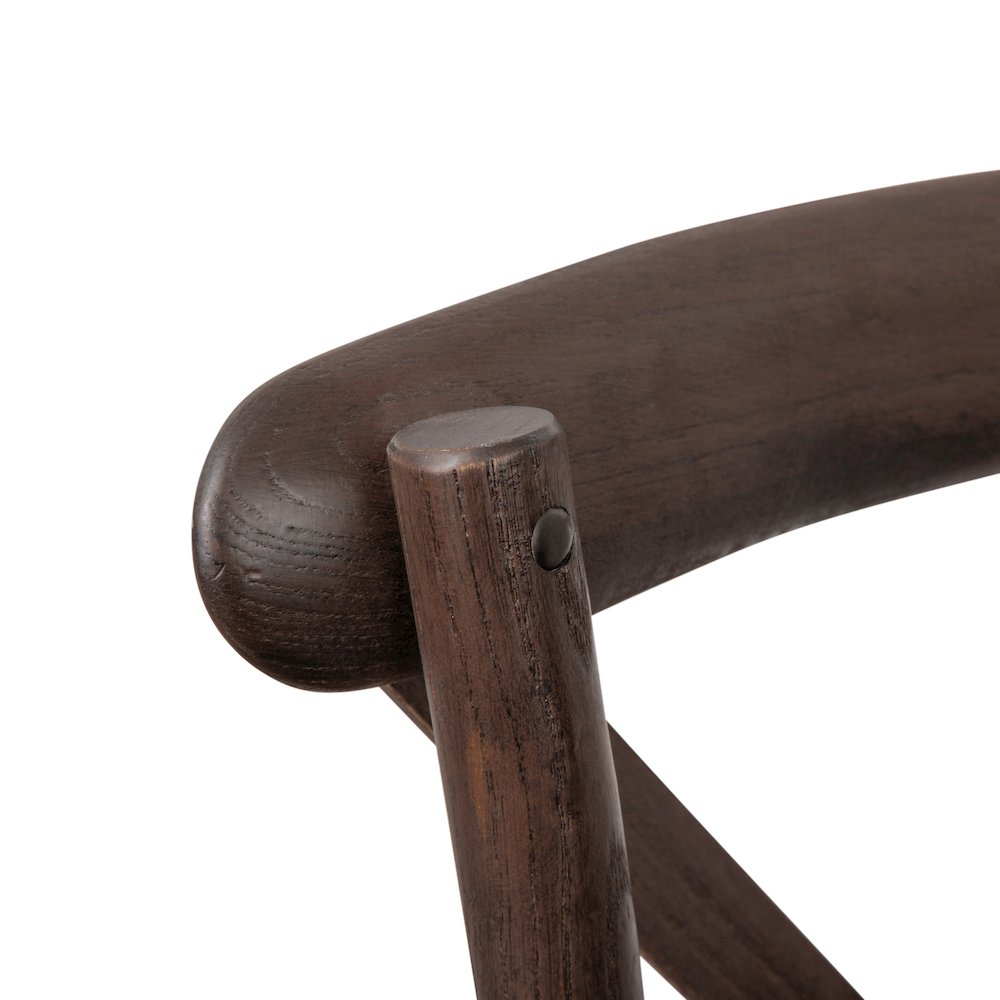 Stackable Mahogany Wood Cross Back Chair