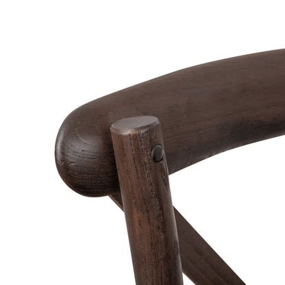 Stackable Mahogany Wood Cross Back Chair