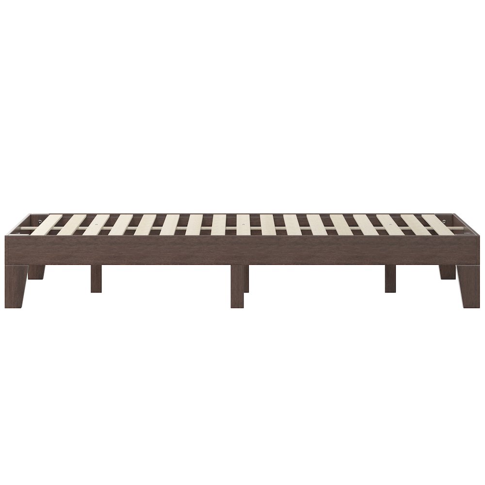 Wood King Platform Bed with Wooden Support Slats, No Box Spring Required