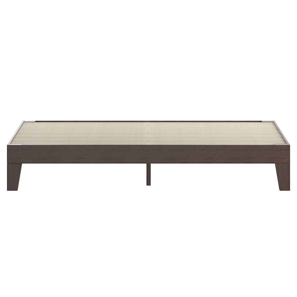 Wood King Platform Bed with Wooden Support Slats, No Box Spring Required