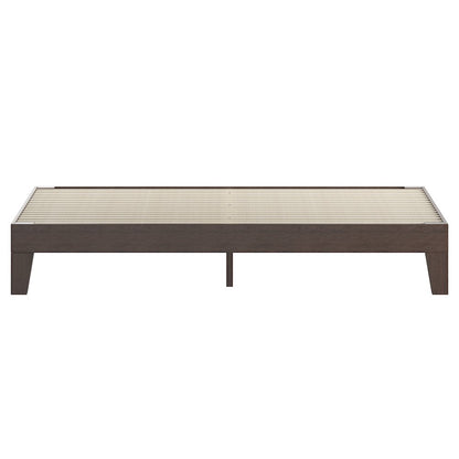 Wood King Platform Bed with Wooden Support Slats, No Box Spring Required