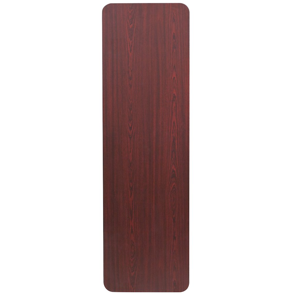 5-Foot High Pressure Mahogany Laminate Folding Training Table