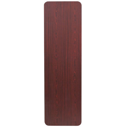 5-Foot High Pressure Mahogany Laminate Folding Training Table