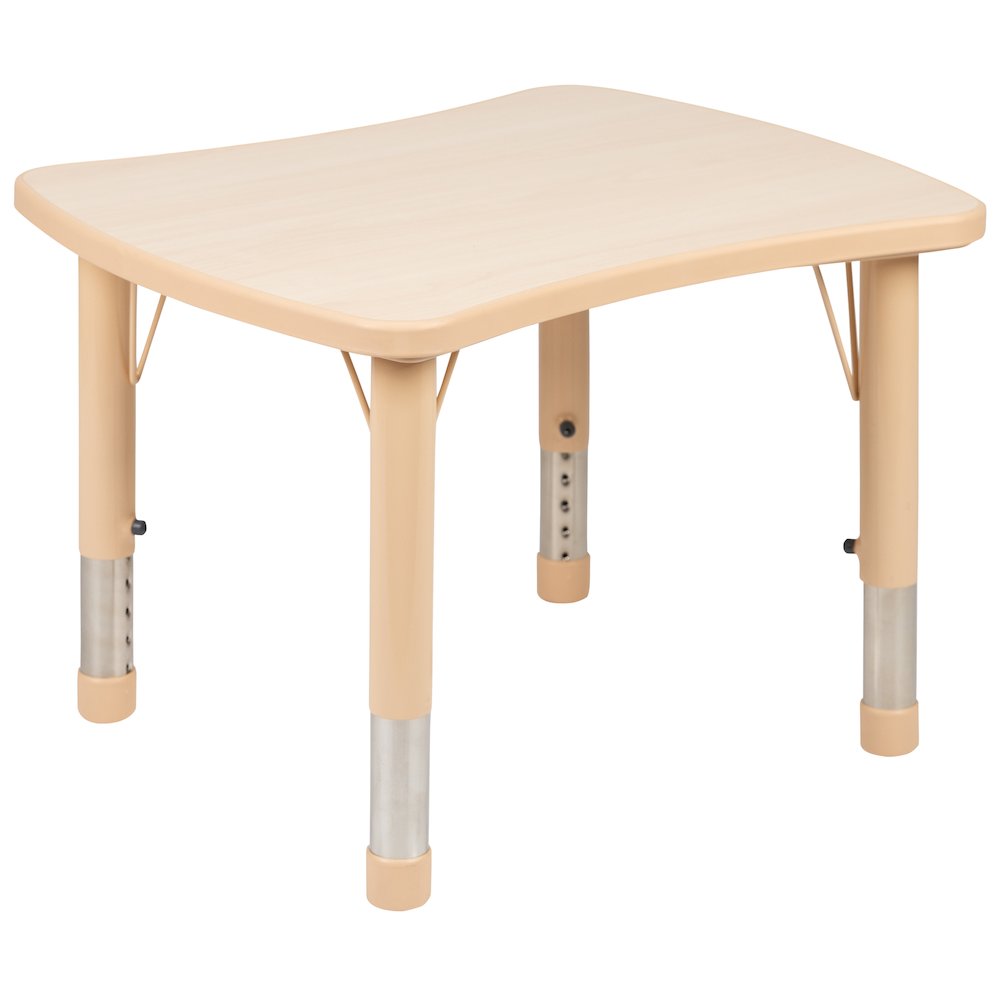 21.875"W x 26.625"L Natural Plastic Height Activity Table Set with 2 Chairs