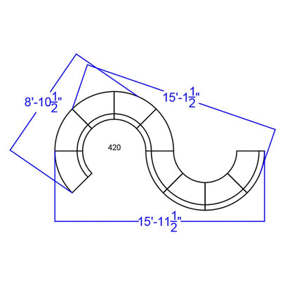 Black - LeatherSoft Reception Configuration, 9 Pieces