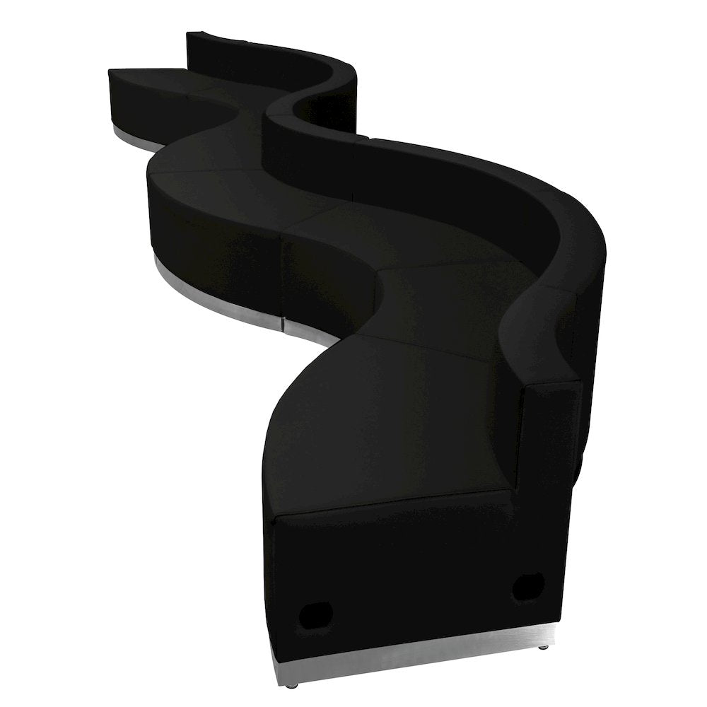 Alon Black LeatherSoft Reception Configuration, 8 Pieces