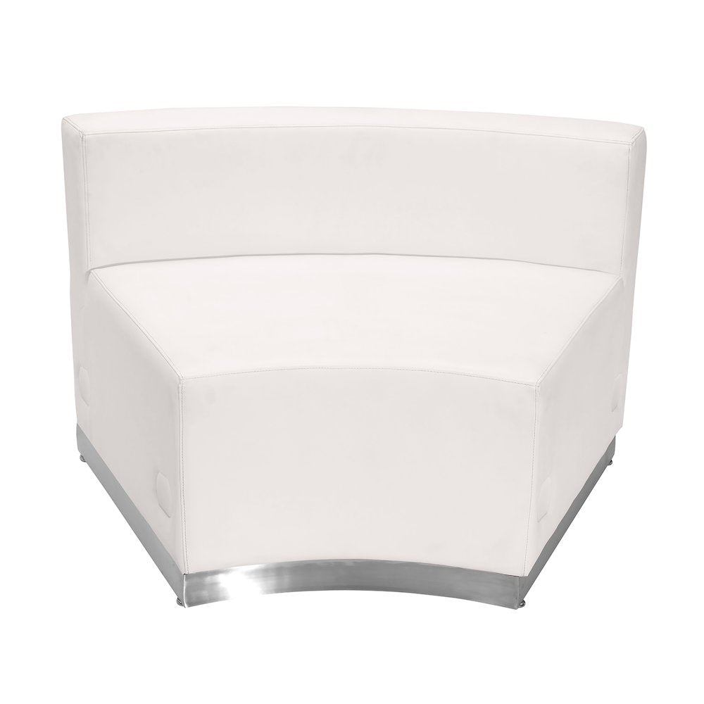Alon Melrose White LeatherSoft Reception Configuration, 8 Pieces