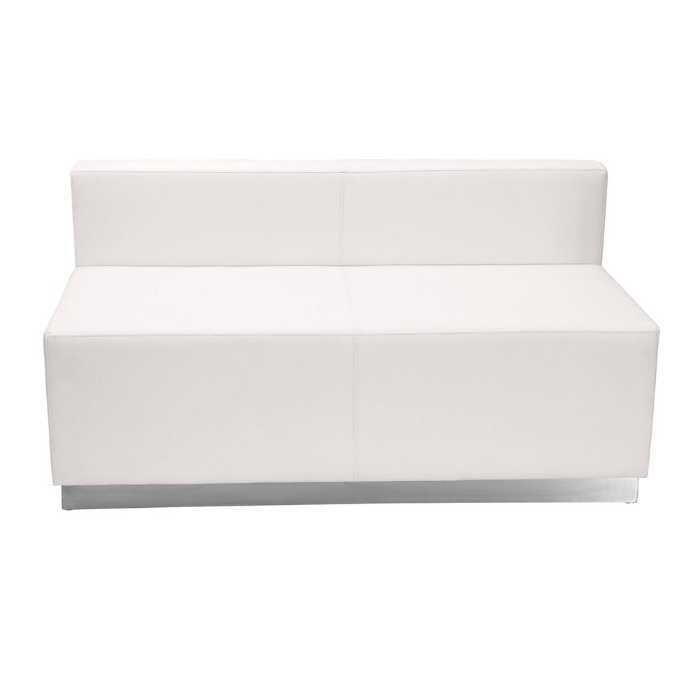 Alon Melrose White LeatherSoft Reception Configuration, 8 Pieces