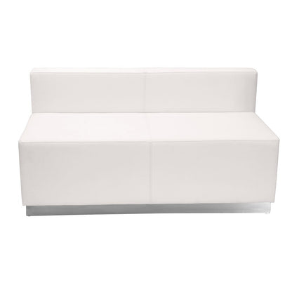 Alon Melrose White LeatherSoft Reception Configuration, 8 Pieces