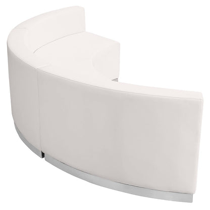 Alon Melrose White LeatherSoft Reception Configuration, 3 Pieces