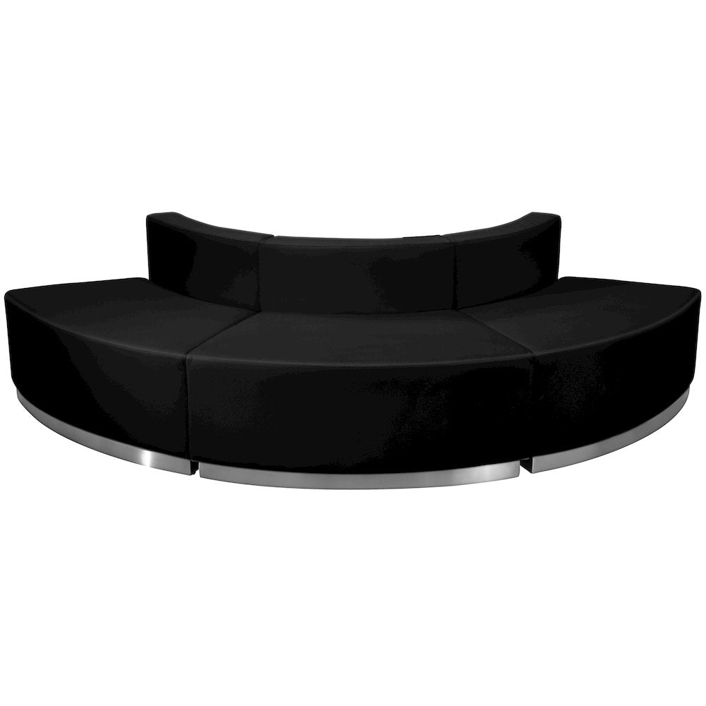 Alon Black LeatherSoft Reception Configuration, 3 Pieces