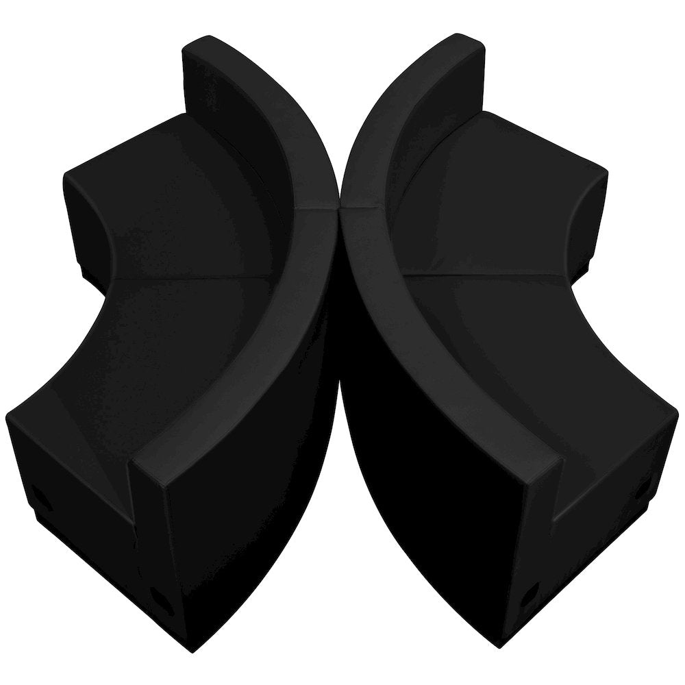 Alon Black LeatherSoft Reception Configuration, 4 Pieces