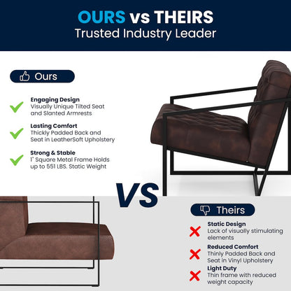 Madison Bomber Jacket LeatherSoft Tufted Lounge Chair