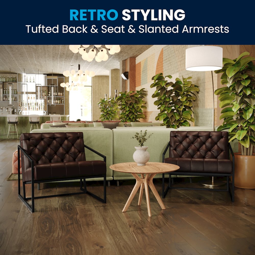 Madison Bomber Jacket LeatherSoft Tufted Lounge Chair
