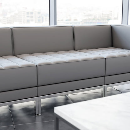 Imagination Contemporary Gray Leathersoft Middle Chair