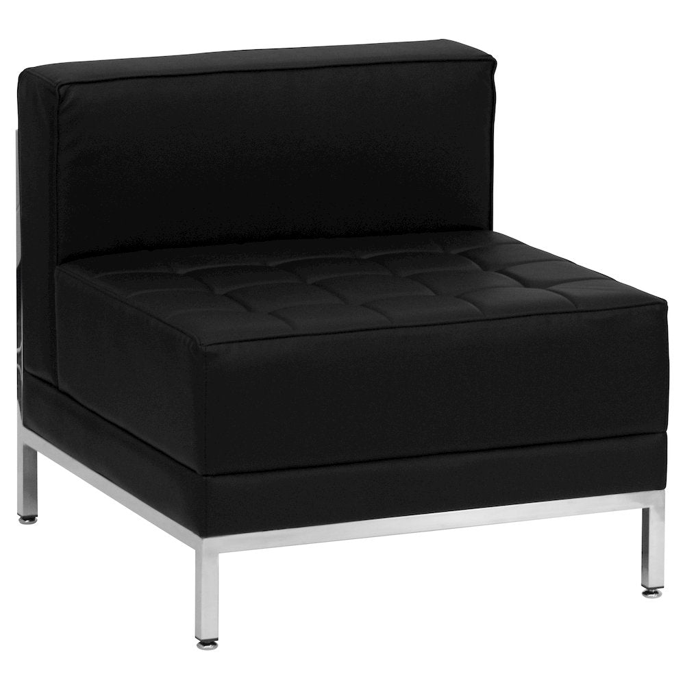 Imagination Black LeatherSoft Sectional & Sofa Set, 10 Pieces