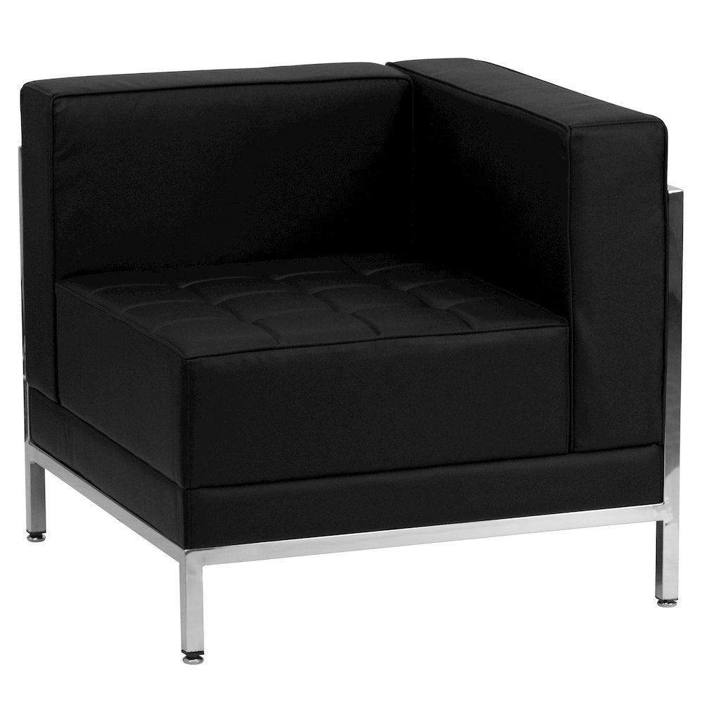 Imagination Black LeatherSoft Sectional & Sofa Set, 10 Pieces