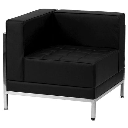 Imagination Black LeatherSoft Sectional & Sofa Set, 10 Pieces