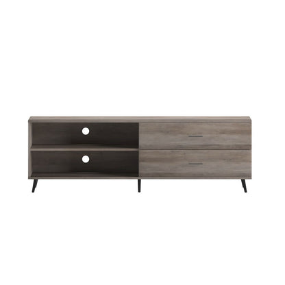 65" TV Stand for up to 60" TV's with Shelf and Storage Drawers, Walnut