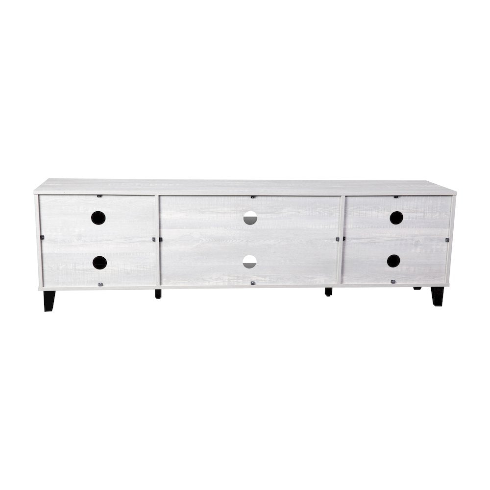 70" TV Stand for up to 60" TV's with Shelves and Dual Storage Compartments, Gray