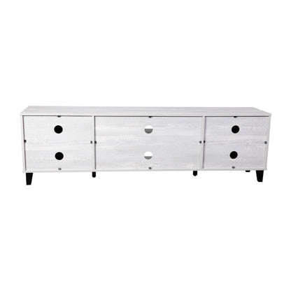 70" TV Stand for up to 60" TV's with Shelves and Dual Storage Compartments, Gray