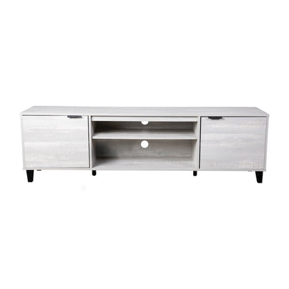 70" TV Stand for up to 60" TV's with Shelves and Dual Storage Compartments, Gray