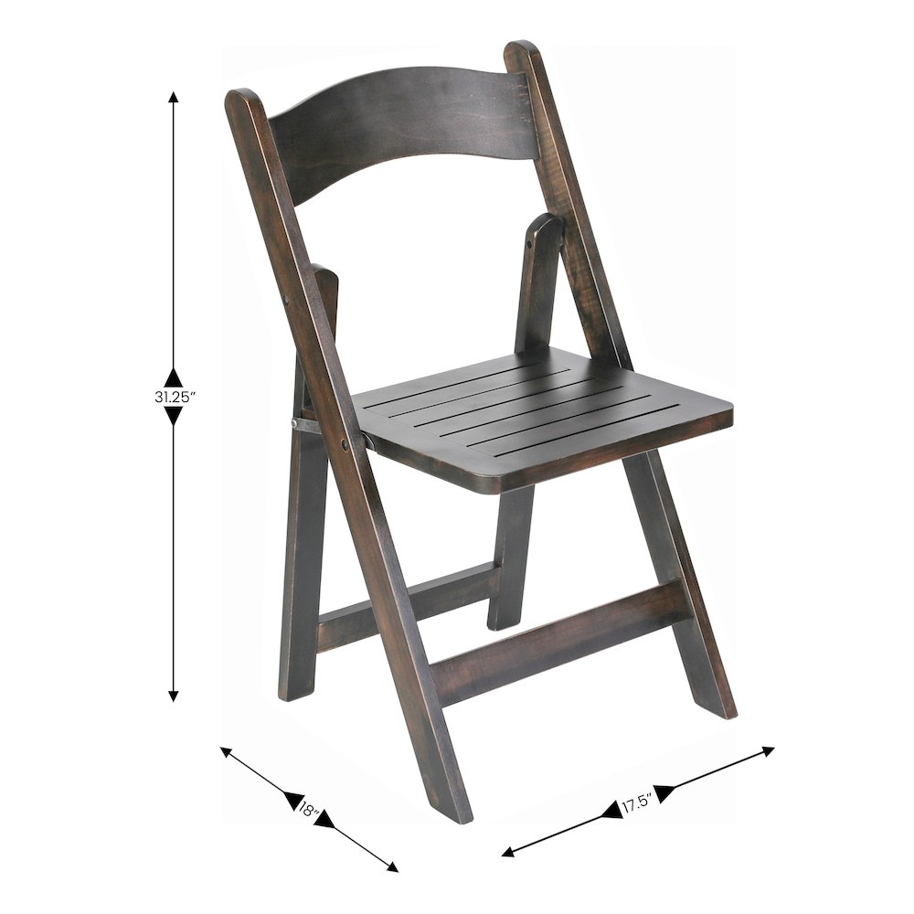 Holden Commercial Grade Early American Solid Wood Folding Dining Chair