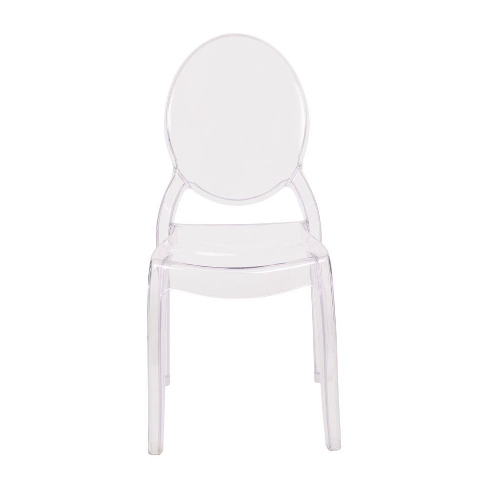 Set of 4 Crystal Extra Wide Resin  Banquet, Event Ghost Chairs