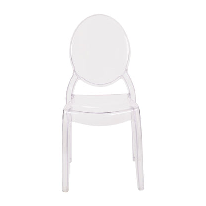 Set of 4 Crystal Extra Wide Resin  Banquet, Event Ghost Chairs
