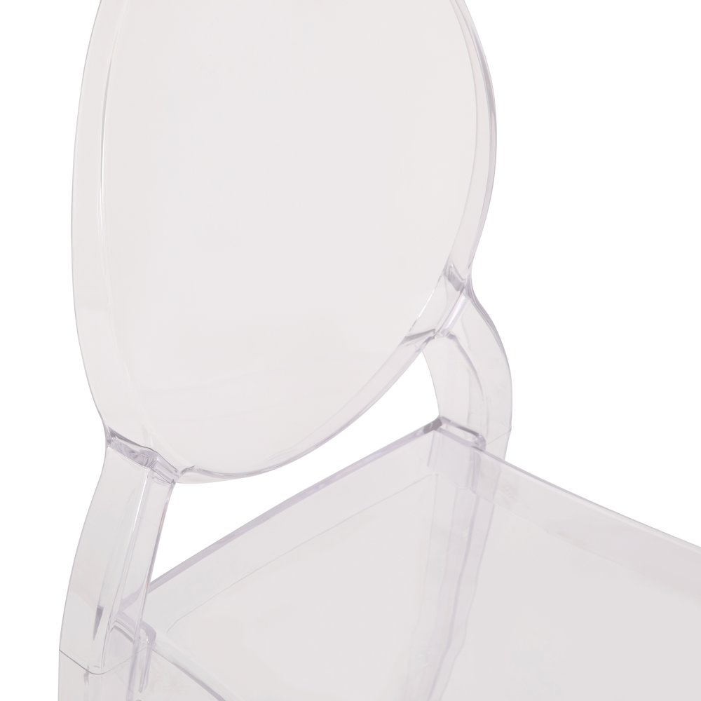 Set of 4 Crystal Extra Wide Resin  Banquet, Event Ghost Chairs