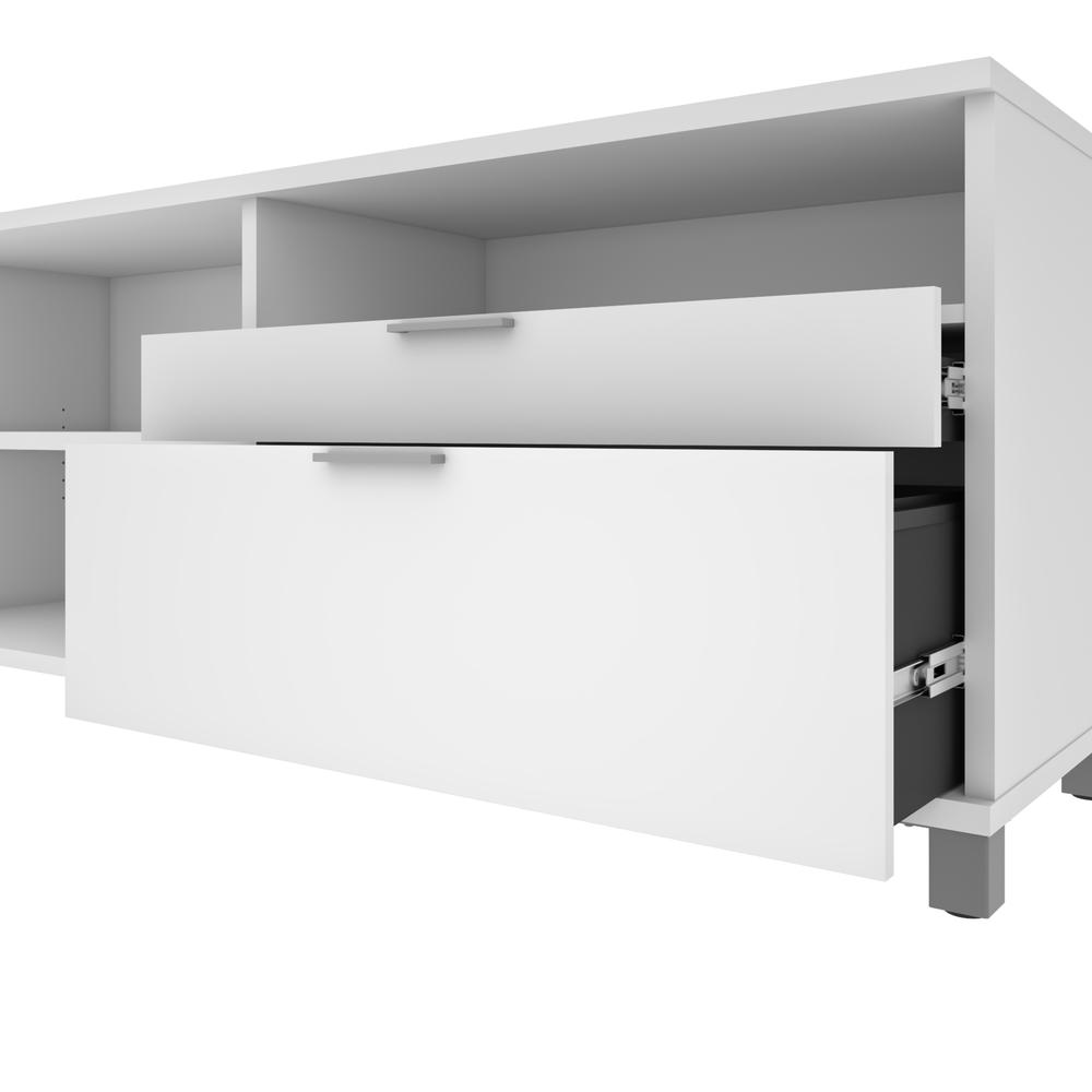 Bestar Pro-Linea 72W Credenza with 2 Drawers , White