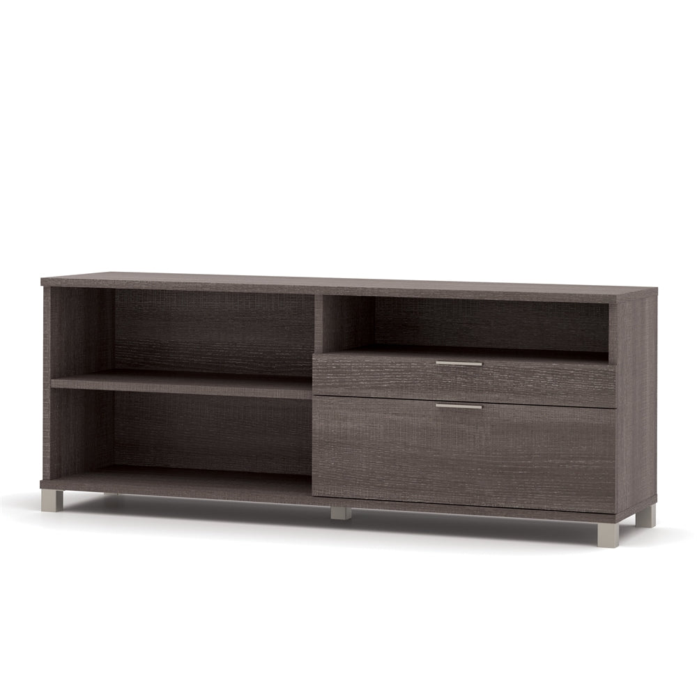 Pro-Linea Credenza with two drawers in Bark Gray