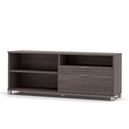 Pro-Linea Credenza with two drawers in Bark Gray