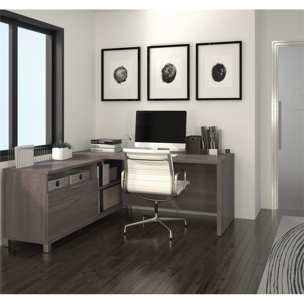 72W L-Shaped Office Desk