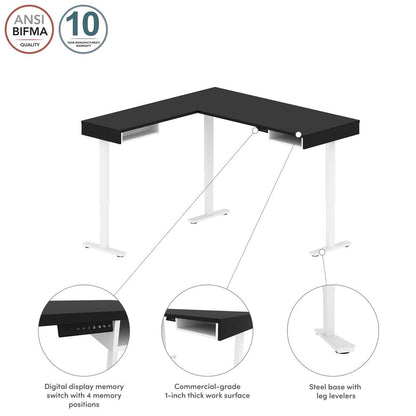 72W L-Shaped Standing Desk