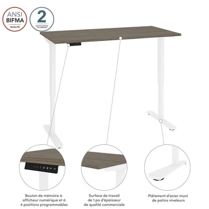 60W x 30D Electric Standing Desk