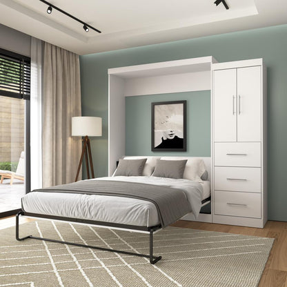 Nebula Queen Murphy Bed with Wardrobe (90W)