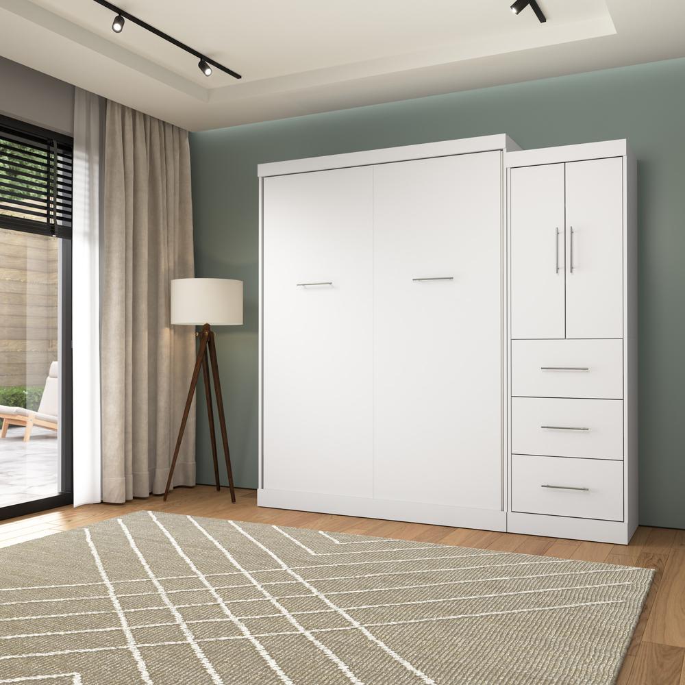 Nebula Queen Murphy Bed with Wardrobe (90W)