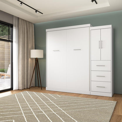 Nebula Queen Murphy Bed with Wardrobe (90W)