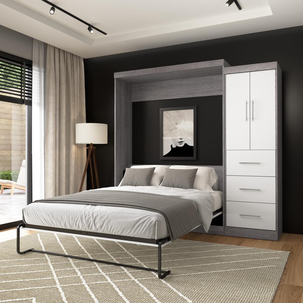 Nebula Queen Murphy Bed with Wardrobe (90W)