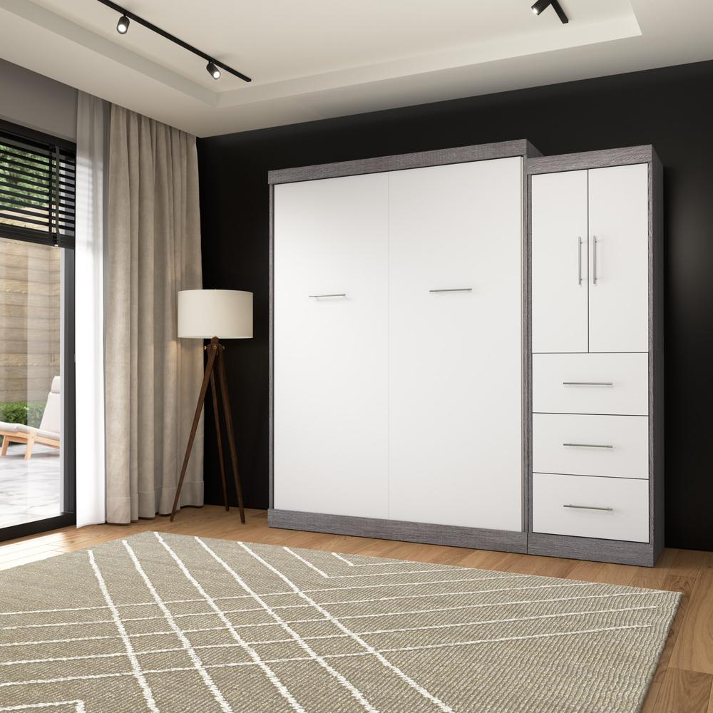 Nebula Queen Murphy Bed with Wardrobe (90W)