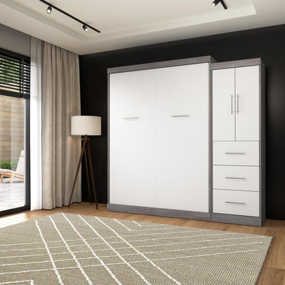 Nebula Queen Murphy Bed with Wardrobe (90W)