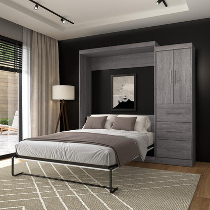 Nebula Queen Murphy Bed with Wardrobe (90W)