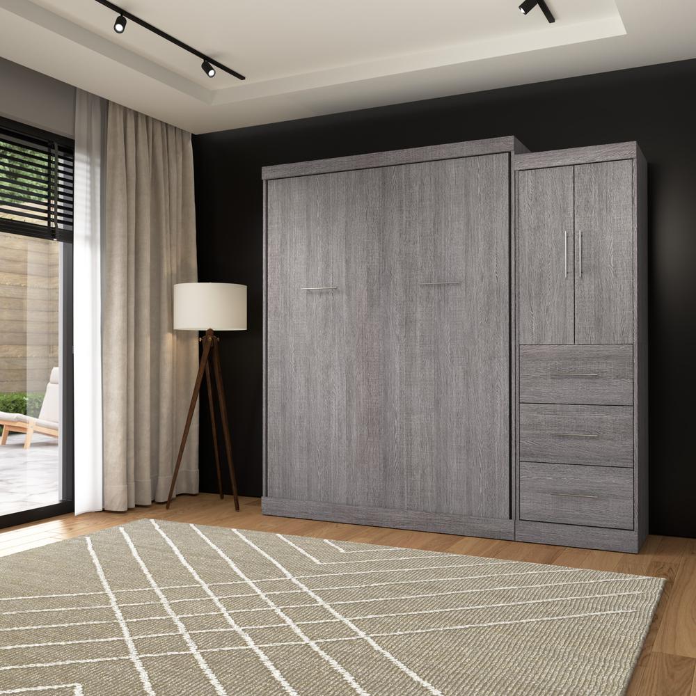 Nebula Queen Murphy Bed with Wardrobe (90W)